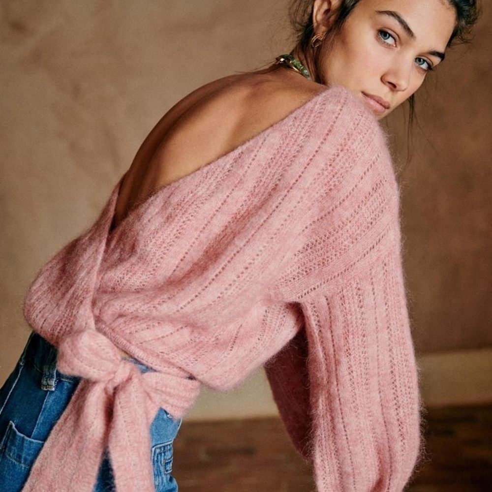 Sezane Cristina Wrap Sweater